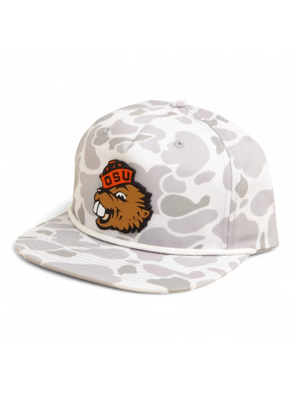 Oregon State Beavers Benny 3D Umpqua Rope Hat- Blizzard Duck Camo/ White